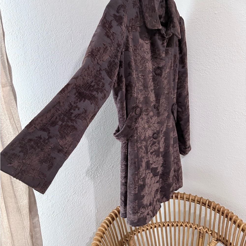 Vertigo Paris Brown Textured Jacquard Jacket - Picture 4 of 6